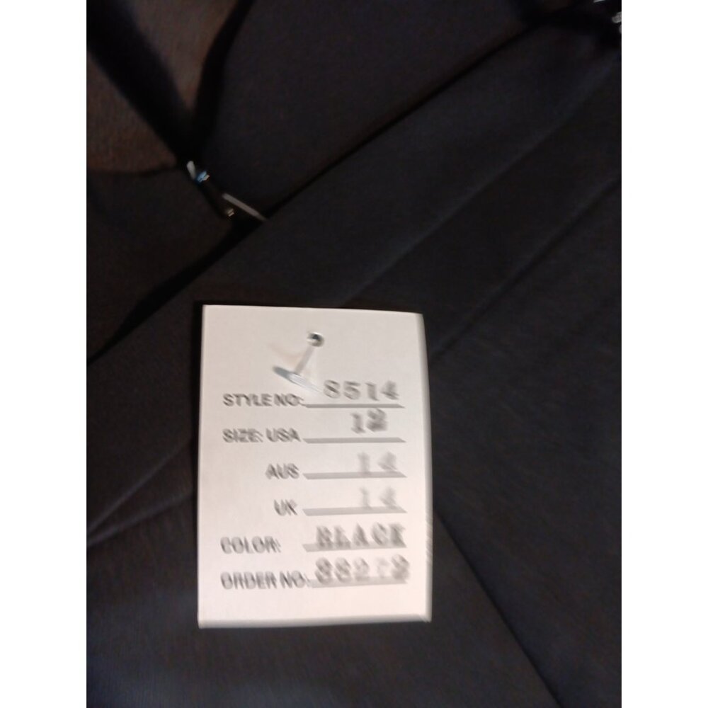 Sorella Vita Long Chiffon Dress Women 12 Black Strapless 8514 Evening Formal NWT - Picture 6 of 7